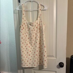 H&M Cream Rose Sleeveless Mini Dress